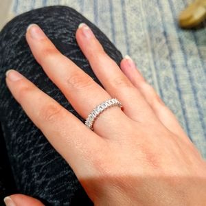 NWT Thin Baguette Eternity CZ Band